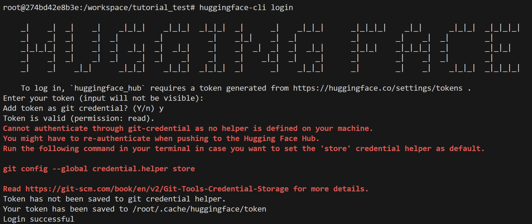 HuggingFace CLI Login