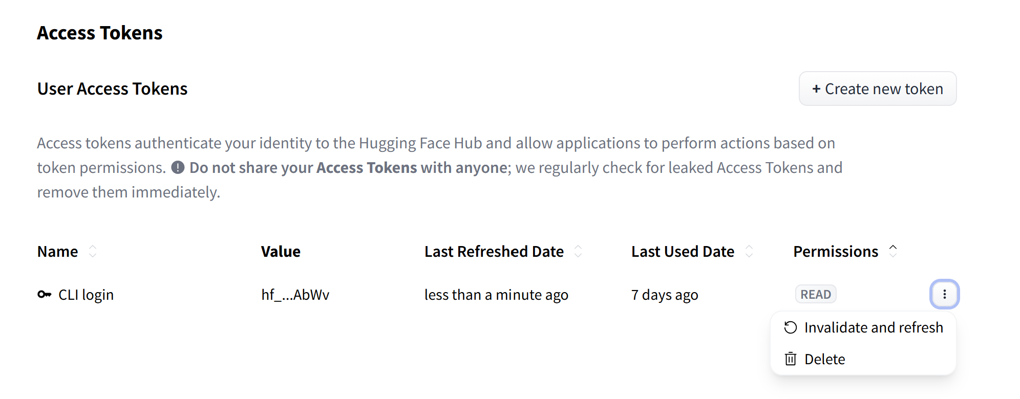 Copy Access Token