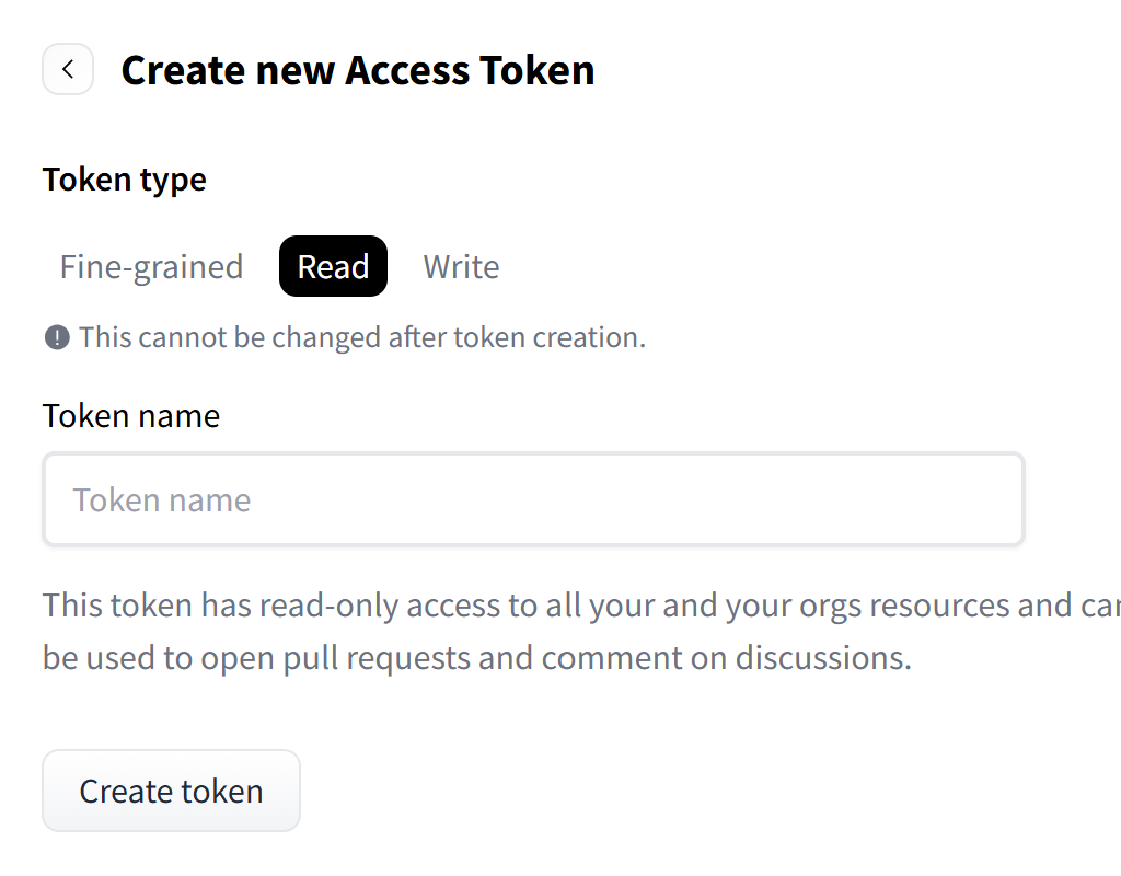 Create Read Token