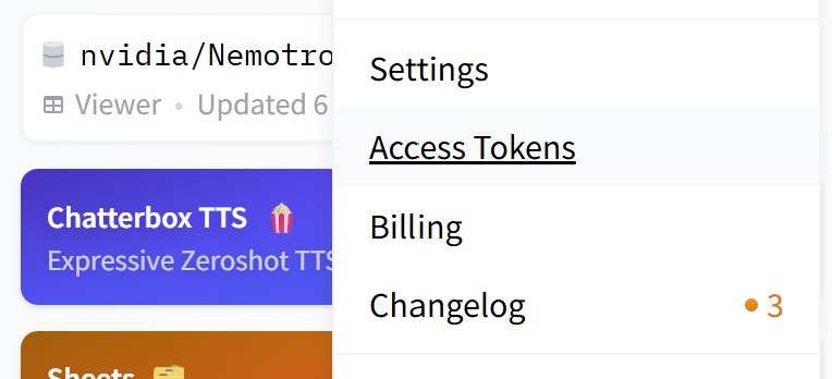 Open Token Management Page