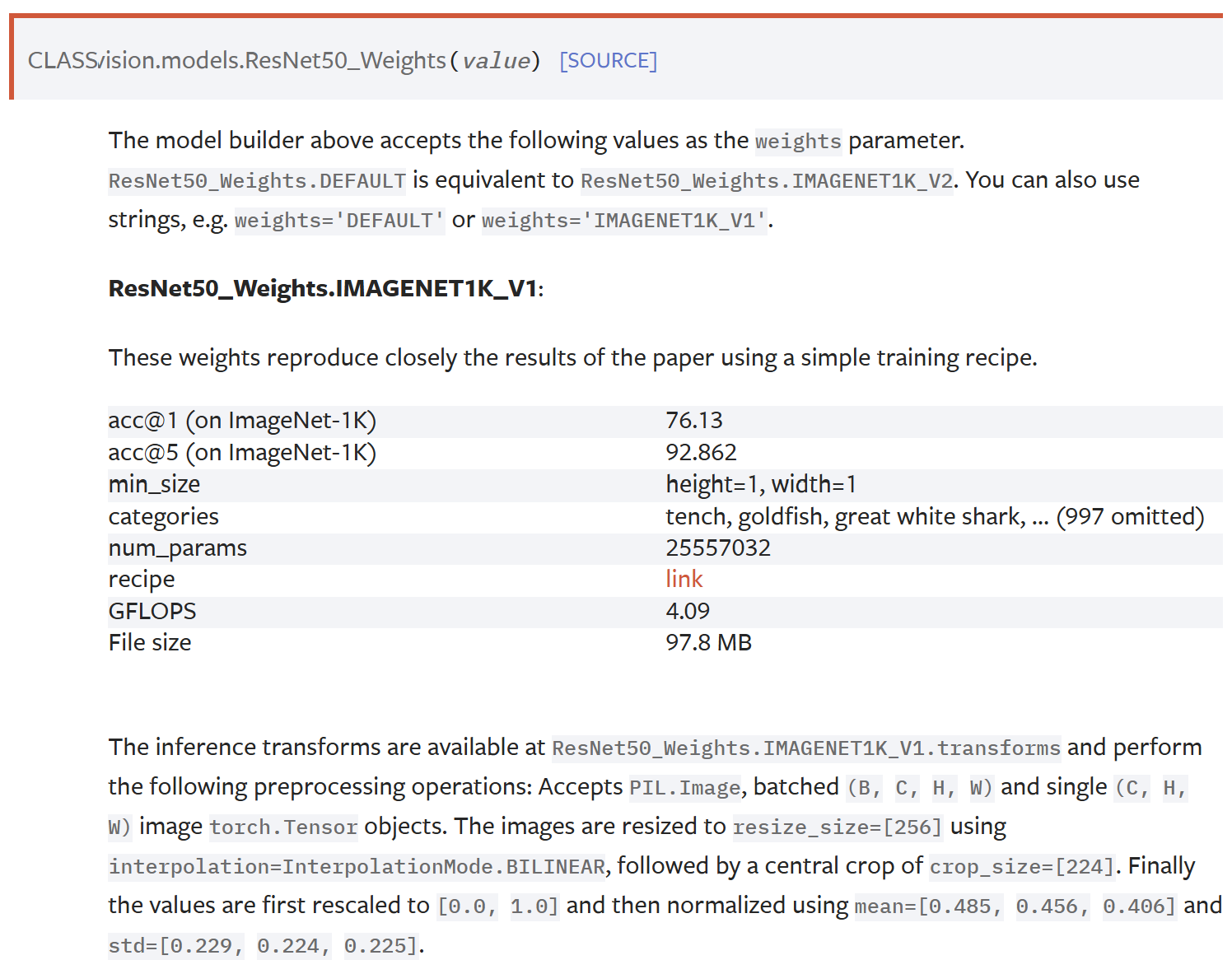 TorchVision ResNet50 Training Recipe
