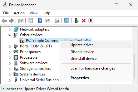 Update Driver