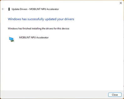 Driver installation done